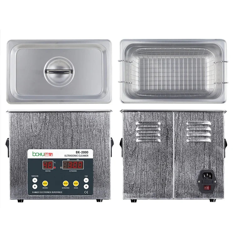 BAKU BK-2000 120W 3.36L LCD 顯示加熱超聲波清洗機，帶籃子，AC 220V，EU 插頭，BK-2000 120W 3.36L 220V