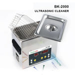 BAKU BK-2000 120W 3.36L LCD 顯示加熱超聲波清洗機，帶籃子，AC 220V，EU 插頭，BK-2000 120W 3.36L 220V