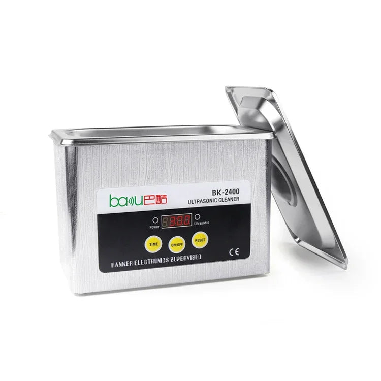 BAKU BK-2400 35W 0.8L LCD 顯示超聲波清洗機，AC 220V，BK-2400 35W 0.8L 220V
