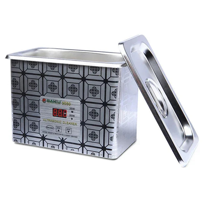 BAKU BK-3050 35W / 50W 可調 0.8L LCD 顯示超聲波清洗機，AC 220V，BK-3050 35W / 50W 0.8L 220V
