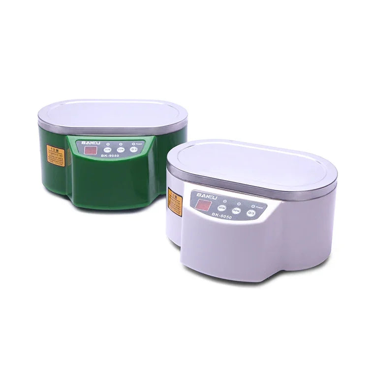 BAKU BK-9050 30W / 50W 可調 0.6L LCD 顯示超聲波清洗機，AC 220V，BK-9050 30W / 50W 0.6L 220V 綠色，BK-9050 30W / 50W 0.6L 220V 白色