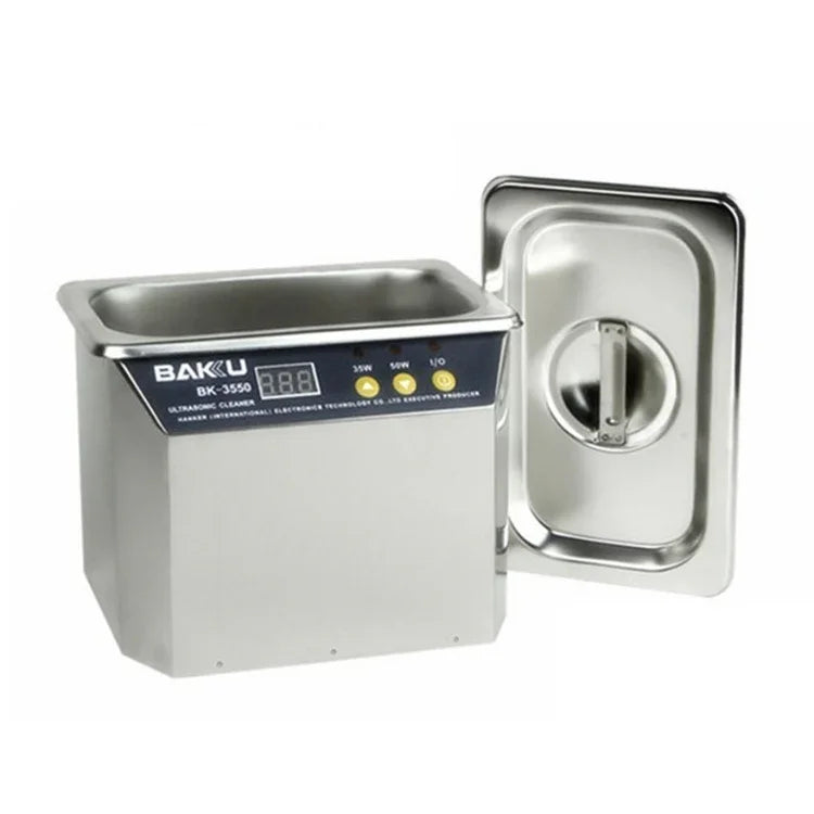 BAKU BK-3550 35W / 50W 可調 0.8L LCD 顯示超聲波清洗機，AC 220V，EU 插頭，BK-3550 35W / 50W 0.8L 220V