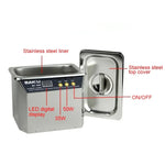 BAKU BK-3550 35W / 50W 可調 0.8L LCD 顯示超聲波清洗機，AC 220V，EU 插頭，BK-3550 35W / 50W 0.8L 220V