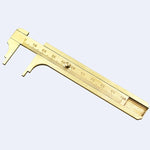 便攜迷你黃銅滑動100mm卡尺游標珠寶測量卡尺, 100mm