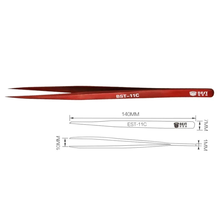 BEST BST-11C 超細尖彩色眉毛鑷子，BST-11C