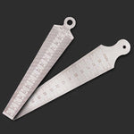 楔形塞尺間隙15-30mm不鏽鋼尺檢測錐形規公制英制測量工具，15-30mm公制英制