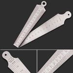 楔形塞尺間隙15-30mm不鏽鋼尺檢測錐形規公制英制測量工具，15-30mm公制英制