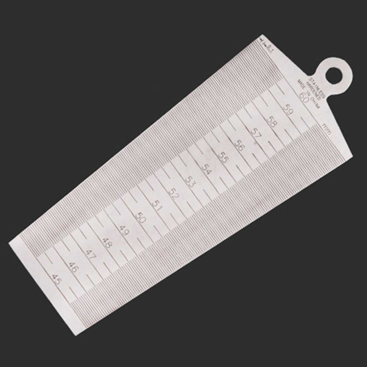 楔形塞尺間隙45-60mm不鏽鋼尺檢測錐形規公制英制測量工具，45-60mm公制英制