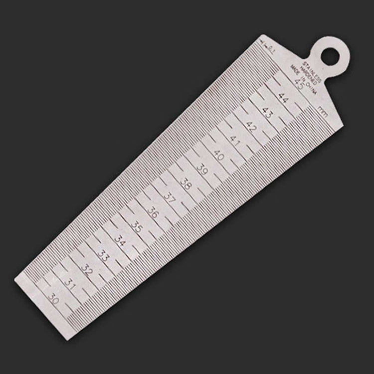 楔形塞尺間隙30-45mm不鏽鋼尺檢測錐形規公制測量工具，間隙30-45mm公制