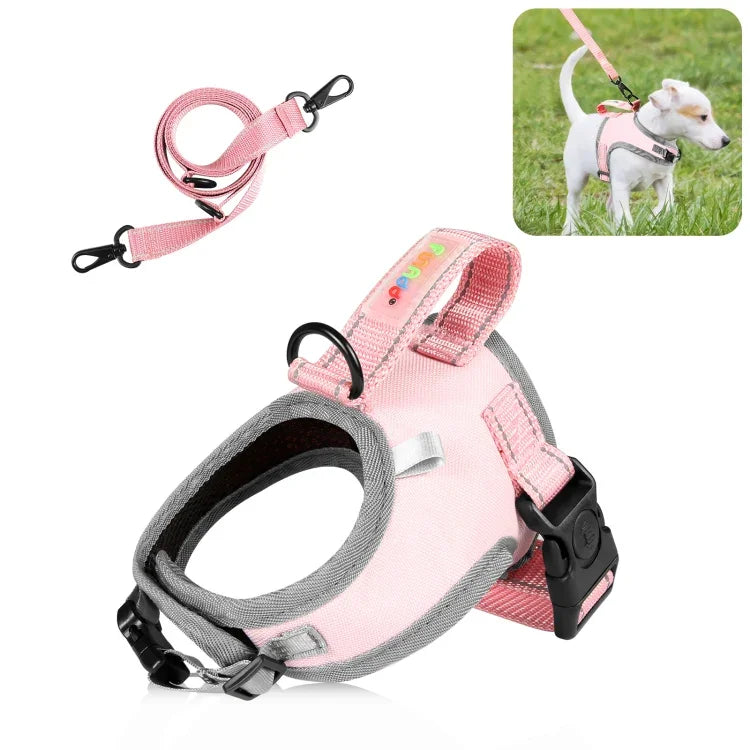 FunAdd トラクションロープ 反射通気性ナイロンペットベスト 犬用ハーネス、サイズ：S、サイズ：S
