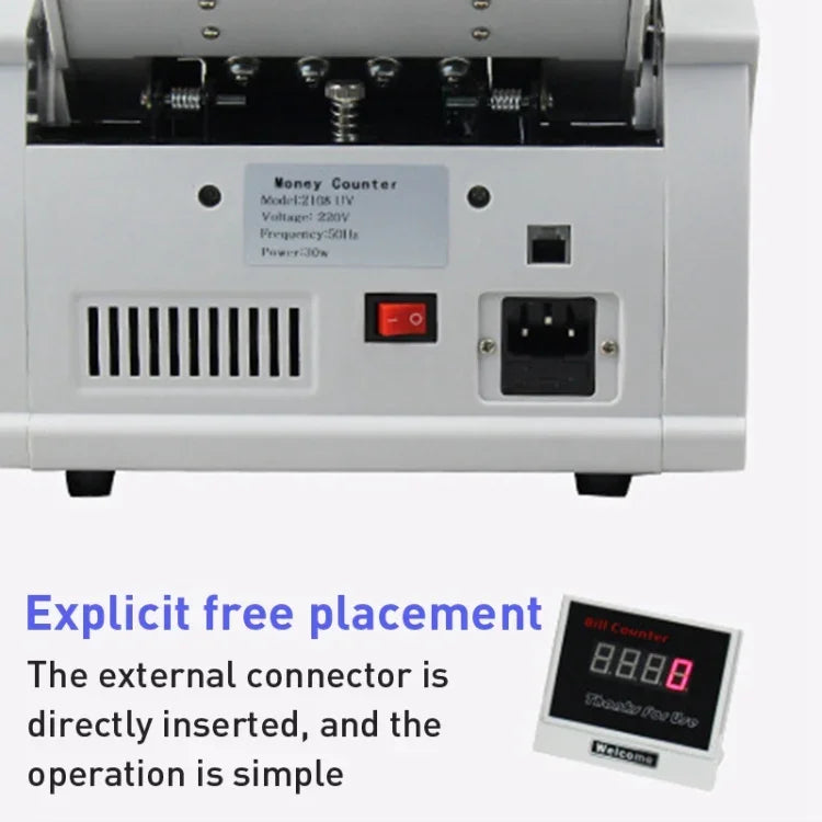 2108UV/IR 220V 多幣種點鈔機，規格：英國插頭，220V 英國插頭