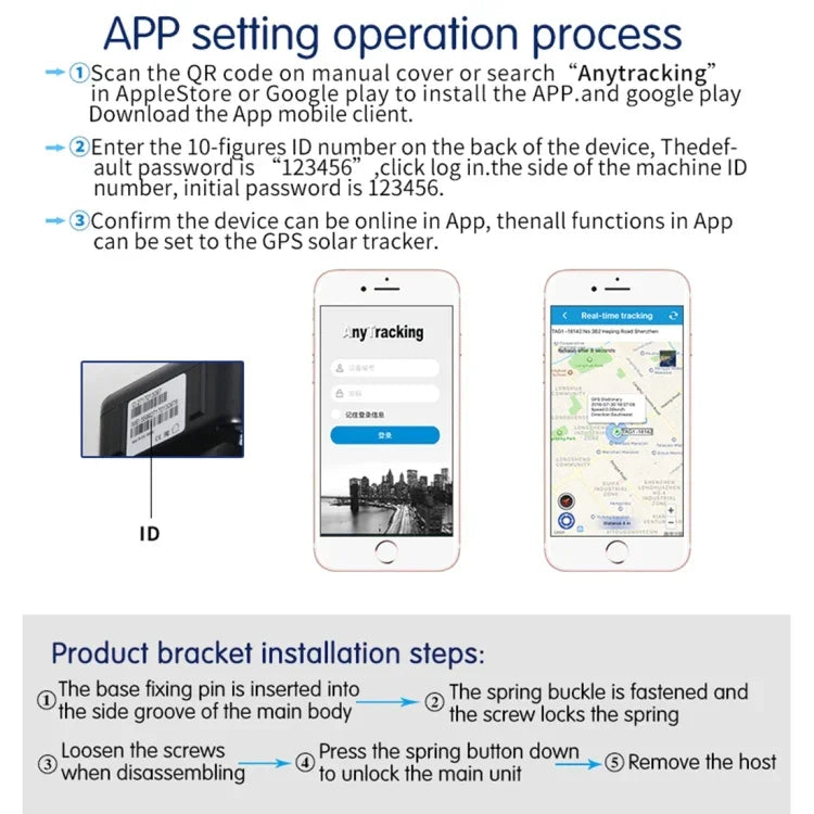 RF-V34 羊 牛 牲畜 IP67 防水 太陽能 GSM GPS WiFi 追蹤器，無固定底板，支援語音監控及防拆警報與 SOS，GPS WiFi 追蹤
