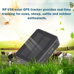 RF-V34 羊 牛 牲畜 IP67 防水 太陽能 GSM GPS WiFi 追蹤器，無固定底板，支援語音監控及防拆警報與 SOS，GPS WiFi 追蹤