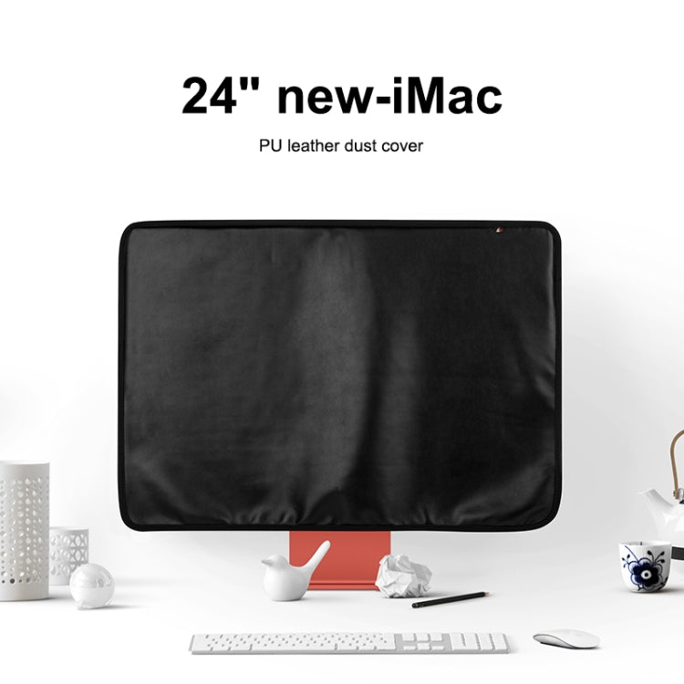 適用於 24 吋 Apple iMac 便攜防塵罩 桌上型 Apple 電腦液晶螢幕罩附收納袋，24 吋（黑色）、24 吋（灰色）、24 吋（藍色）、24 吋（紫色）、24 吋（紅色）