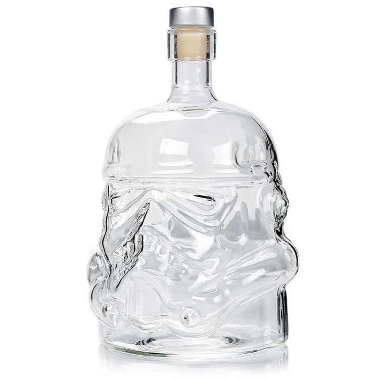 玻璃瓶酒壺醒酒器透明水晶伏特加酒壺禮品，容量：650毫升，玻璃瓶