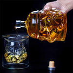 玻璃瓶酒壺醒酒器透明水晶伏特加酒壺禮品，容量：650毫升，玻璃瓶