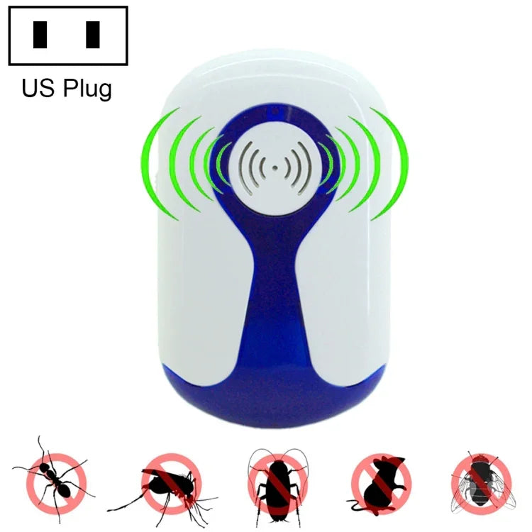 3W電子超聲波防蚊驅鼠蟲害驅趕器帶燈，美規插頭，AC 90-240V，英規插頭，美規插頭