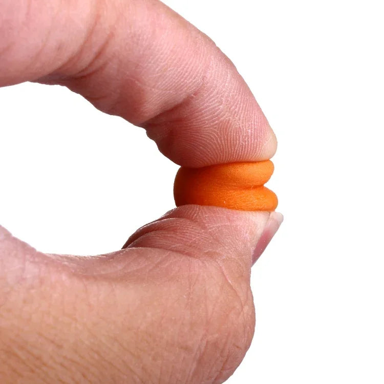 十對無毒橙色軟記憶泡棉睡眠用耳塞