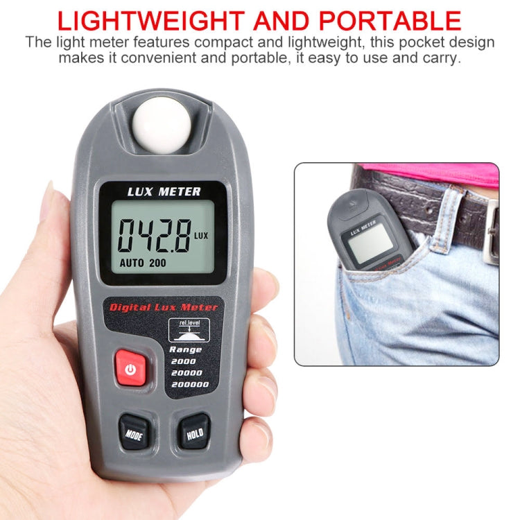 MT-30 LCD便攜式數字光照度計，適用工廠/學校/家庭多場合，量程：0.1-200,000勒克斯，MT-30