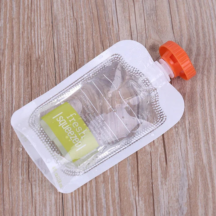50個果泥擠壓袋食物分裝儲存袋，兼容HC14554食物分配器，儲存袋