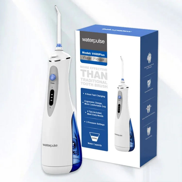 Waterpulse V400Plus可充電USB無線牙齒沖洗器，V400Plus，插頭：英國