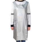 無袖寵物圍裙美容袍 寵物美容師防水服 寵物店圍裙,M, 長度: 93cm, 尺寸:M 顏色:銀色