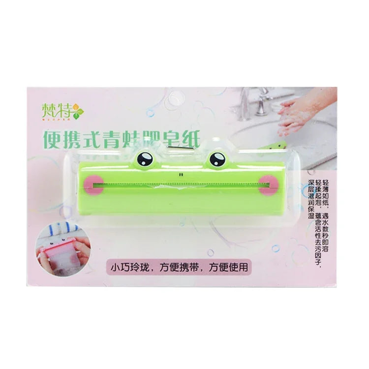 1.2米青蛙圖案手洗方便香氛皂片，隨機顏色發貨，皂片