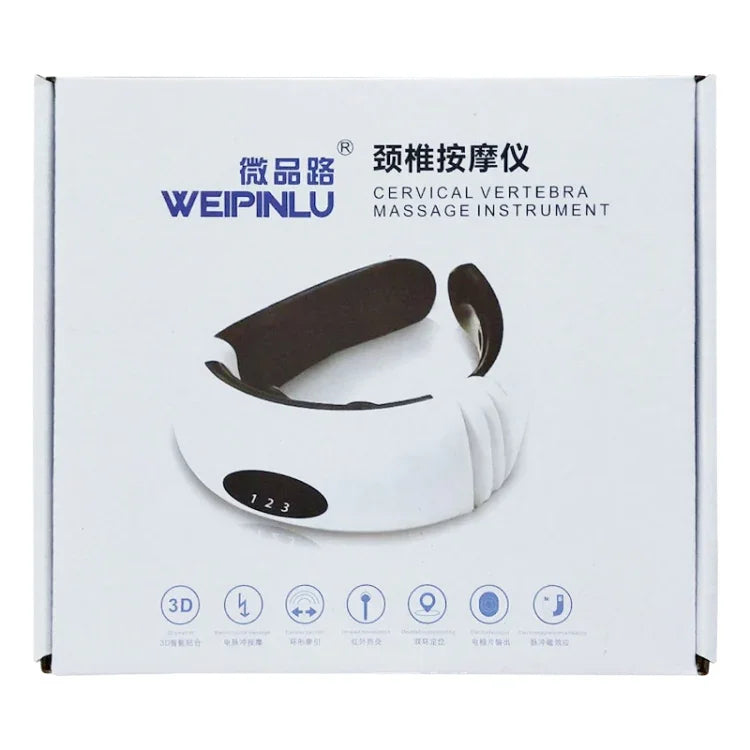 USB充電1300毫安電動背部頸部肩部電脈衝電擊身體按摩器，USB充電