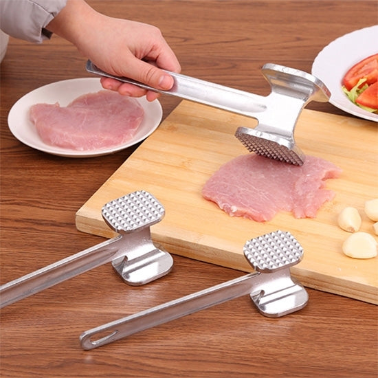 2個鋁合金鬆肉錘肉錘牛排豬肉廚房工具，中號尺寸：5.0 x 22.5cm，中號尺寸：5.0 x 22.5cm