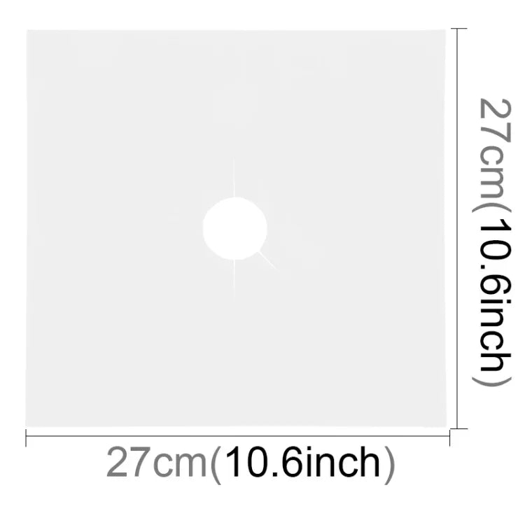 燃氣爐面超薄纖維材質爐面保護清潔墊，尺寸：27*27cm，0.2mm（銀色），0.2mm