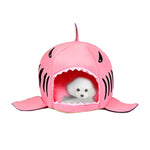 室內寵物狗幼犬貓保暖屋鯊魚寵物睡床巢，M尺寸：50x50x48cm