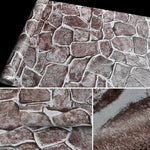 堡壘磚創意3D石磚裝飾牆紙貼臥室客廳牆面防水牆紙卷，尺寸：45 x 1000cm，堡壘磚