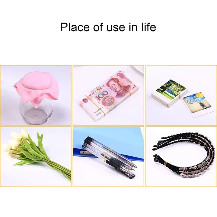 黃色堅固可拉伸彈性橡皮筋 學校辦公用品文具，1公斤/袋，黃色