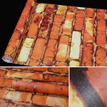 彩虹石彩虹石創意3D石磚裝飾牆紙貼臥室客廳牆面防水牆紙卷，尺寸：45 x 1000cm，彩虹石