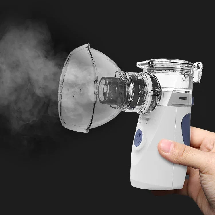 便攜超聲波霧化器迷你手持吸入器呼吸健康護理家用機霧化器兒童用，迷你手持吸入器