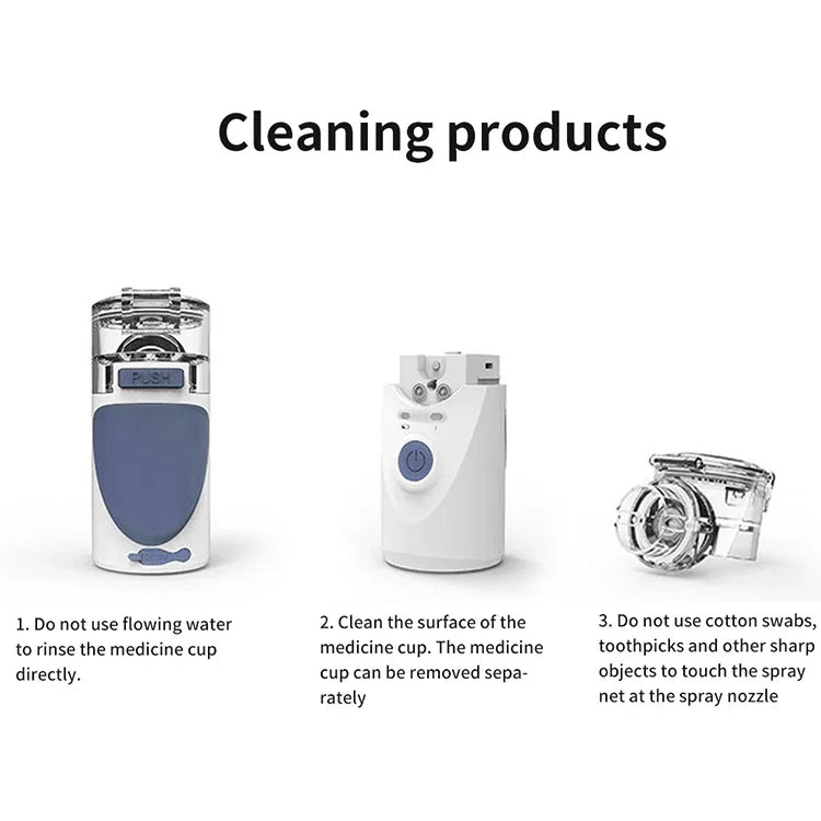 便攜超聲波霧化器迷你手持吸入器呼吸健康護理家用機霧化器兒童用，迷你手持吸入器