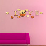 創意LOVE時鐘壓克力鏡面DIY牆貼，LOVE時鐘壓克力鏡面（黑色），LOVE時鐘壓克力鏡面（金色），LOVE時鐘壓克力鏡面（銀色）