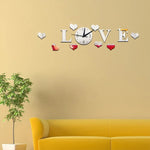 創意LOVE時鐘壓克力鏡面DIY牆貼，LOVE時鐘壓克力鏡面（黑色），LOVE時鐘壓克力鏡面（金色），LOVE時鐘壓克力鏡面（銀色）
