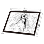 A2尺寸 23W 12V LED三段亮度可調壓克力描圖板，適用動漫素描繪圖板，附電源適配器，A2含電源適配器