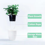 懶人花盆 自動吸水水培盆 圓形樹脂塑料花盆 雙層設計自動澆水花盆，直徑：11cm，高度：10.3cm，直徑：11cm，高度：10.3cm