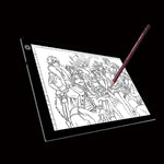 A4 尺寸 5W 5V LED 三段亮度可調壓克力描圖板 動漫素描繪圖板，附USB線與插頭，尺寸：240x360x5mm