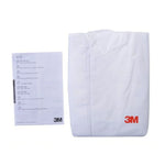 3M 4515一體式白色防靜電防化學防塵噴砂服帶帽，尺寸：L，3M L