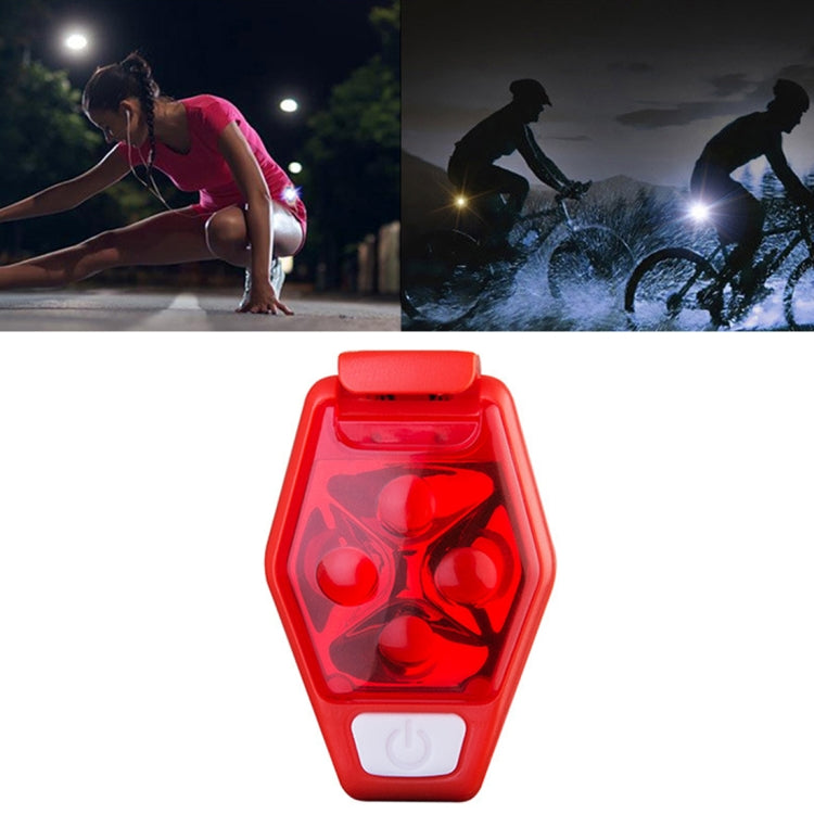 多功能戶外自行車跑步警示燈自行車尾燈LED背夾燈，LED背夾燈（紅色）、LED背夾燈（白色）、LED背夾燈（黑色）、LED背夾燈（紫色）