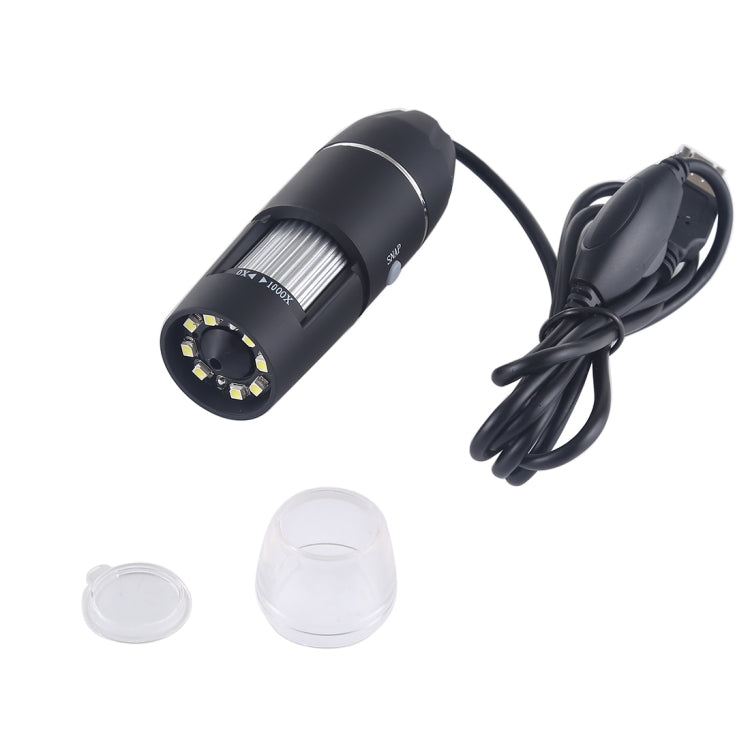 USB 放大鏡 HD 0.3MP 影像感測器 2560x1920P USB 數位顯微鏡，配備 8 顆 LED 與專業支架