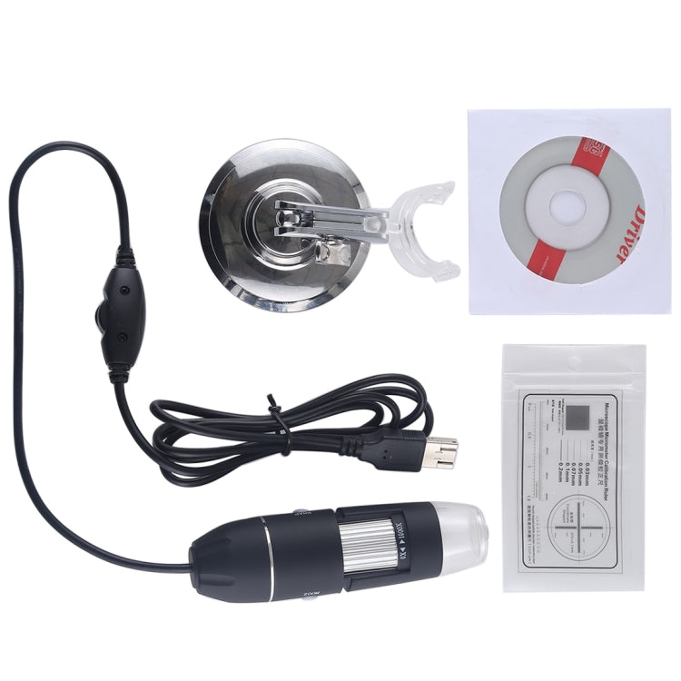 USB 放大鏡 HD 0.3MP 影像感測器 2560x1920P USB 數位顯微鏡，配備 8 顆 LED 與專業支架