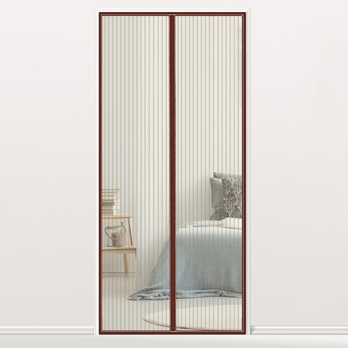 磁性門簾防蚊紗門簾，尺寸：210x100cm，尺寸：210x100cm（黑色），尺寸：210x100cm（咖啡色），尺寸：210x100cm（米色），尺寸：210x100cm（白色）
