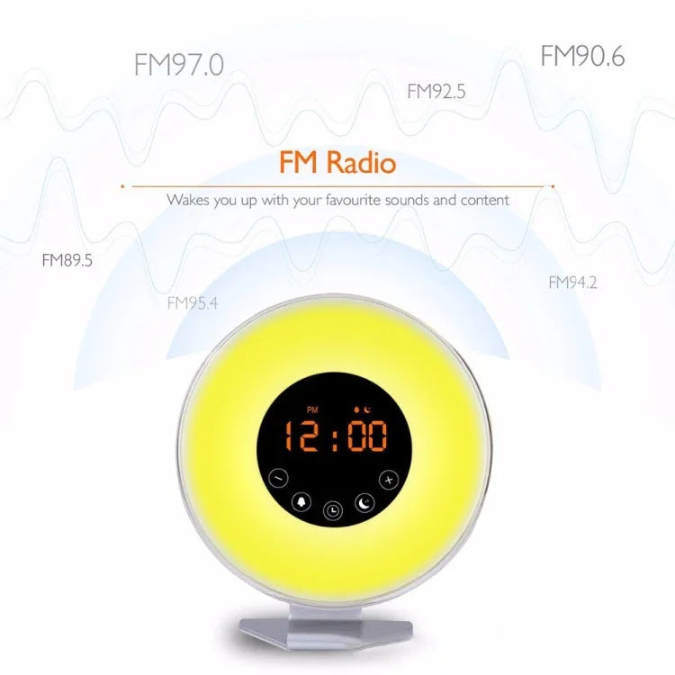 多功能LED觸控智能喚醒燈鬧鐘帶FM收音機，USB