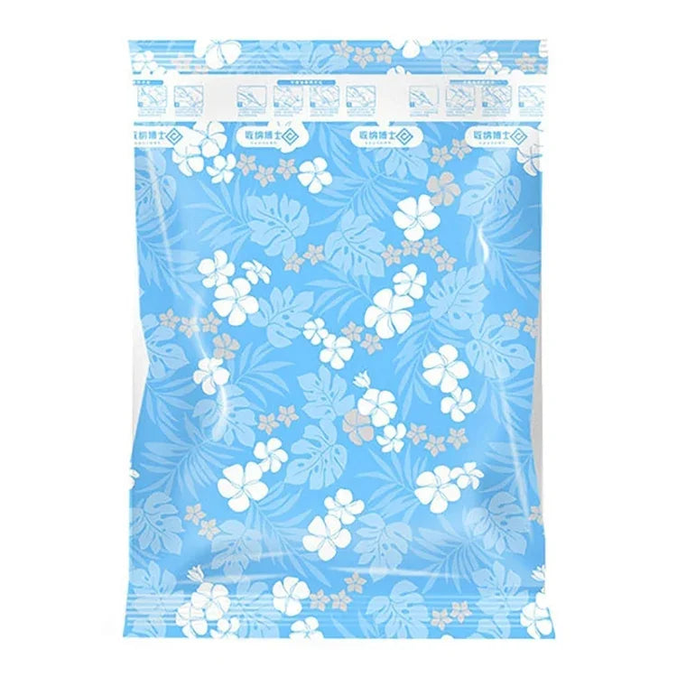 節省空間蘭花圖案真空收納袋，加厚被子衣物真空密封收納袋，尺寸：80*100 cm，尺寸：80*100 cm