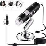 1600X 放大鏡高清影像感測器 3合1 USB 數位顯微鏡，配8顆LED及專業支架