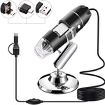 1600X 放大鏡高清影像感測器 3合1 USB 數位顯微鏡，配8顆LED及專業支架